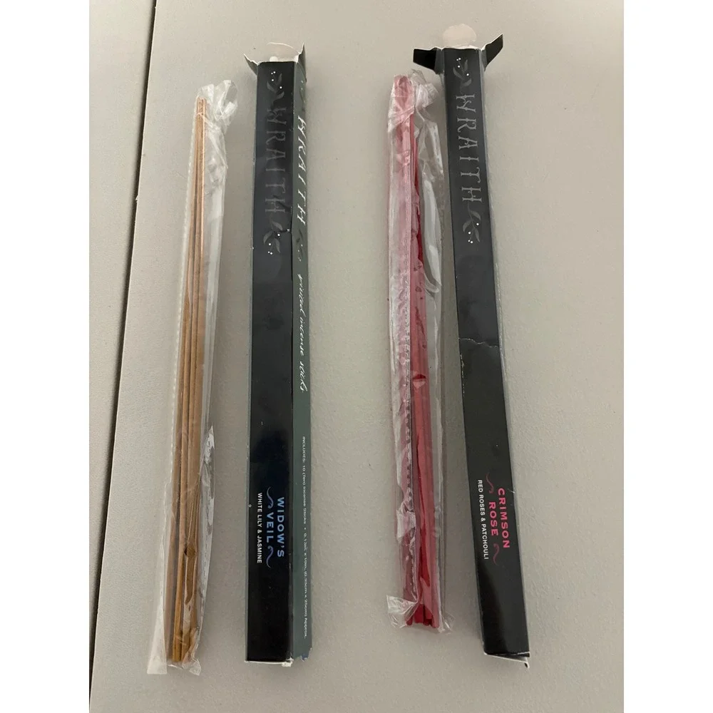 Wraith Spirited Intense Sticks Crimson Rose and Widow's‎ Veil Incense Set of 2